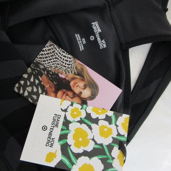 Diane Von Furstenberg Racerback Jumpsuit Unitard One Piece Black Size XXS NWT - Picture 7 of 10